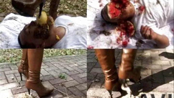 Fruits Crushed Through High Heeled Boots Right On Hungry Man's Face! - Part 3 (Faster Download - ))