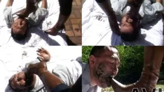 Fruits Crushed Through High Heeled Boots Right On Hungry Man's Face! - Part 1 (Faster Download - ))