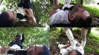 Policewoman Punishes Trespasser In The Woods! Swallow The Dirt On My Boot! - Part 2 ( - AVI Format)