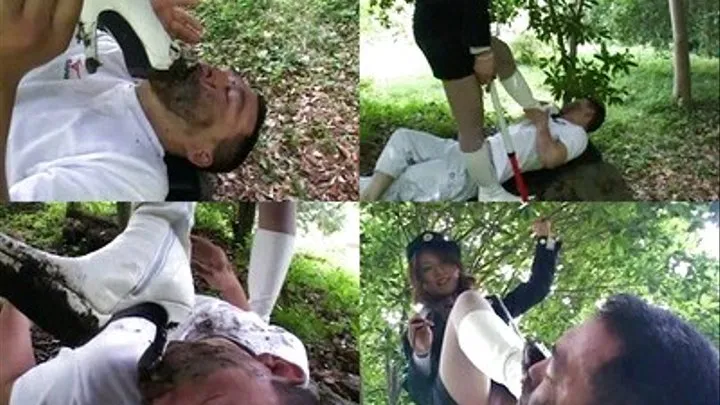 Policewoman Punishes Trespasser In The Woods! Swallow The Dirt On My Boot! - Full version ( - AVI Format)