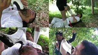 Policewoman Punishes Trespasser In The Woods! Swallow The Dirt On My Boot! - Full version ( - AVI Format)