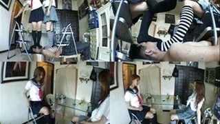 Schoolgirls Chat Over A Human Furniture - Part 4 (Faster Download - ))