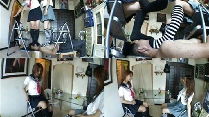 Schoolgirls Chat Over A Human Furniture - Part 4 ( - AVI Format)