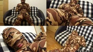 Mistress Wears Her Camouflage Costumes Before Masturbating On The Sofa! - Full version (Faster Download - )