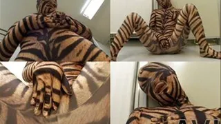 Mistress Wears Her Tiger Costume! Masturbates On The Floor! - Full version (Faster Download - )