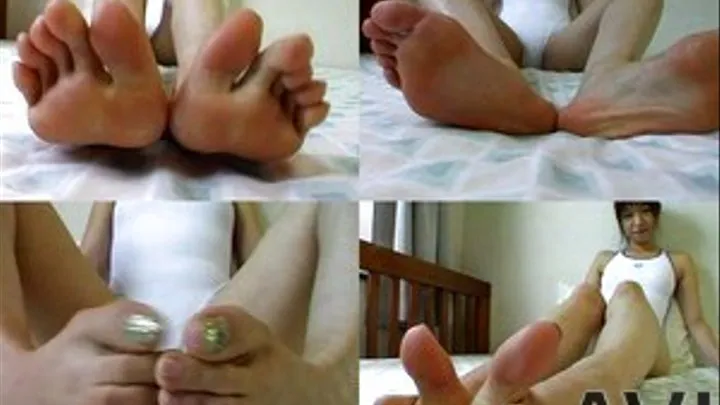 Mistress In Swimsuit Prouds To Show Her Sparkling Toenail Polish! - Full version (Faster Download - )