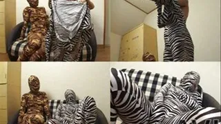 Lesbians Put On Their Zebra And Camouflage Costumes Before Masturbation! - Full version (Faster Download - )