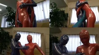 Three Lesbians Enjoys Playing Each Other's Pussy! While On Their Latex Costume! - Part 2 ( - AVI Format)