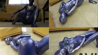 Dominatrix Wears Her Gray Latex While She Masturbates On the Floor! - Full version (Faster Download - )