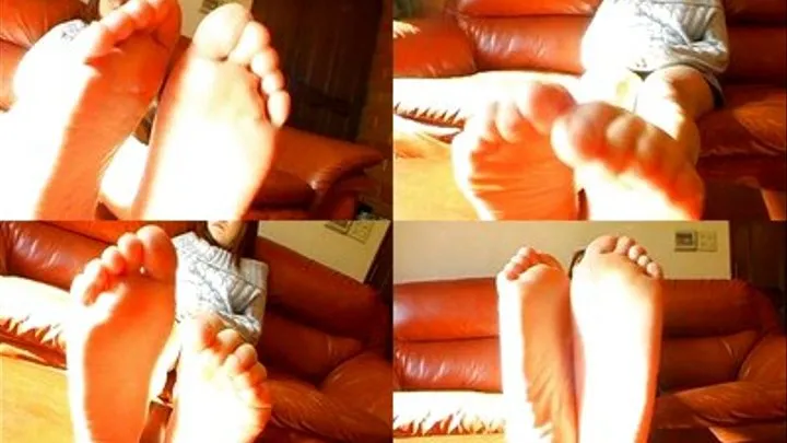 Mistress Loves Playing With Her Long Feet While Resting On The Couch - Part 2 ( - AVI Format)