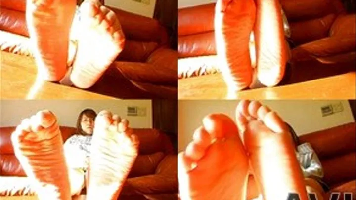 Mistress Loves Playing With Her Long Feet While Resting On The Couch - Part 1 (Faster Download - )