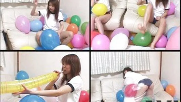 Schoolgirls Race As They Pop Balloons - BLO-04 - Full version (Faster Download - )