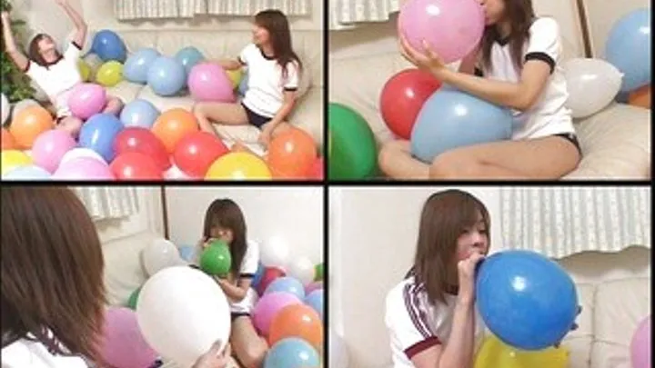 Schoolgirls In Detention MUST Blow Balloons As Part Of Punishment - BLO-04