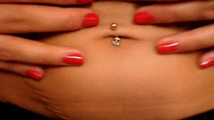 Sexy belly button with piercing