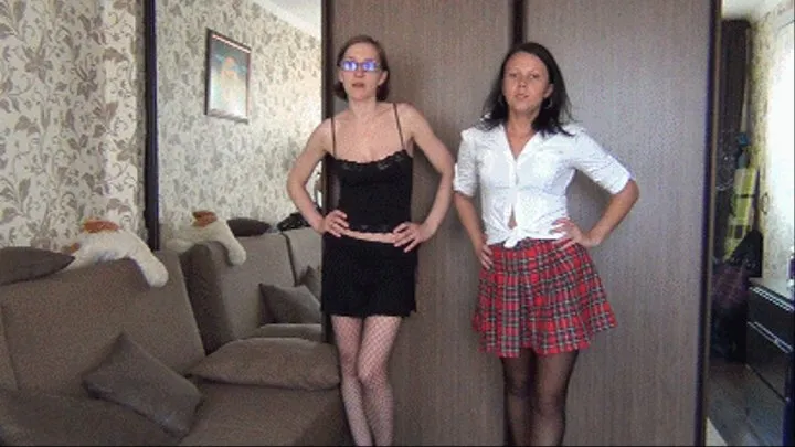 Secretary and schoolgirl hit you in the face sm (K)