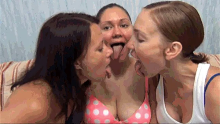 Face licking and sexy licking motions (T)