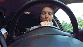 EATING IN CAR AND BURPING LOUDLY (B)