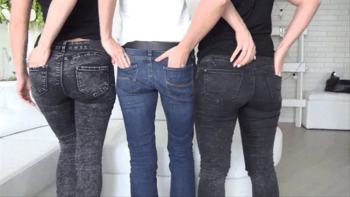 3 sexy ass in jeans sa