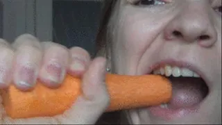 I'm chewing carrot with my big teeth (C)