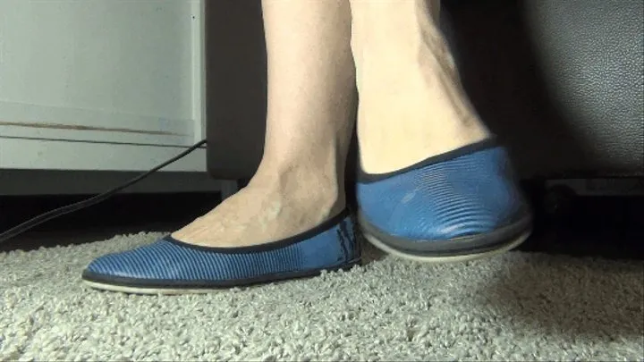 Blue ballet flats 2