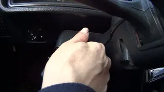 Stick shift car driving