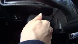 Stick shift car driving (D)