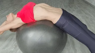 Stretching belly and ABS on gim ball 5 ABS