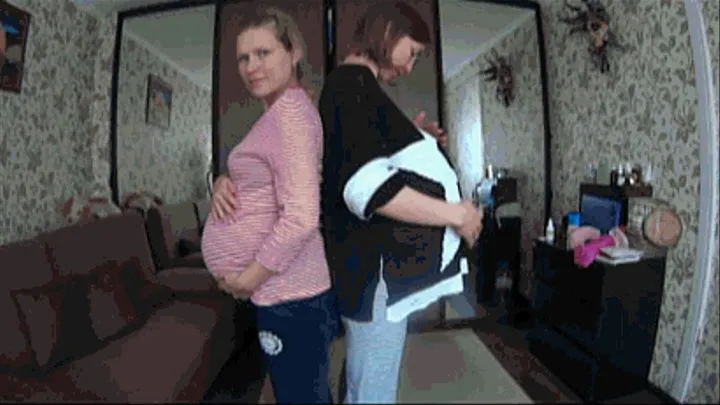 2 GIRLS ON THE 9th MONTH PREGNANCY