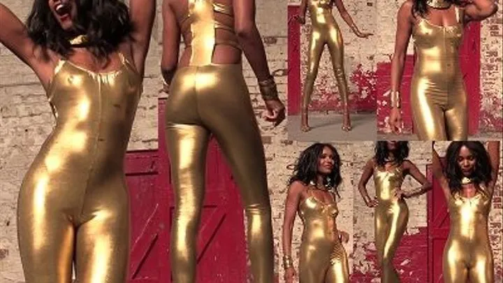 NATASHA Shiny Gold Catsuit