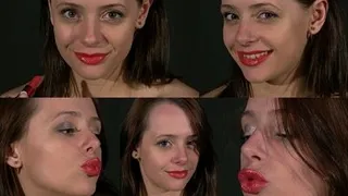 AMABEL Luscious Lips & Beautiful Smiles - Red Lipstick, Pouting, Kisses, Licking, Duck Lips ** **