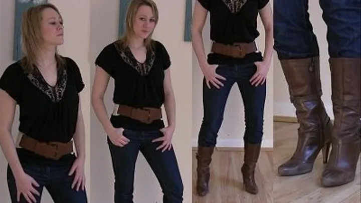 Scarlet in Jeans and high-heel Boots 1