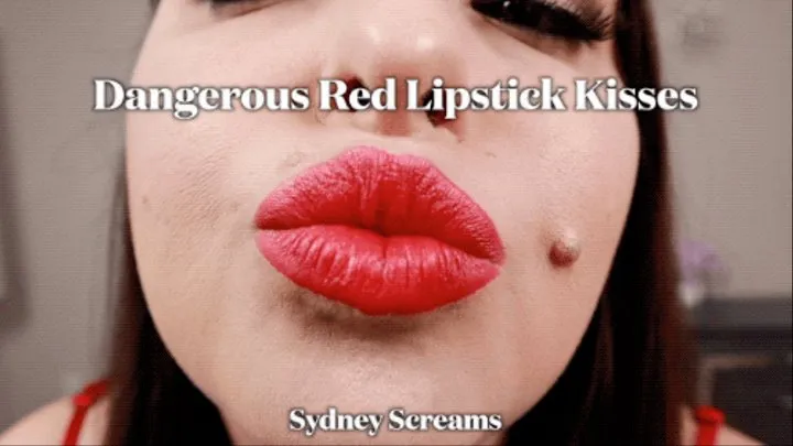 Dangerous Red Lipstick Kisses - a Femdom POV Lipstick Fetish MIND FUCK