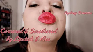 Covered and Smothered by Lipstick and Ass - A Lipstick Fetish Scene featuring Ass Smothering, Femdom POV, BBW Face Sitting, and Upskirt