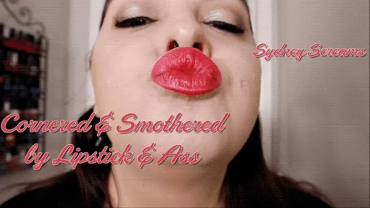 Covered and Smothered by Lipstick and Ass - A Lipstick Fetish Scene featuring Ass Smothering, Femdom POV, BBW Face Sitting, and Upskirt