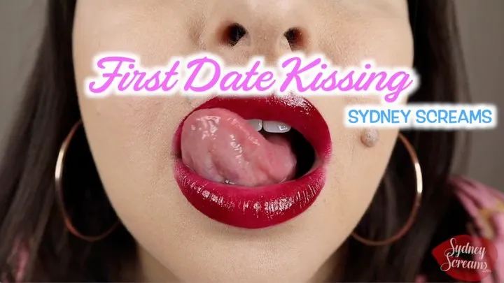 First Date Kissing - A lipstick fetish scene featuring: pov kissing, make out, tongue fetish, French kiss, and gfe