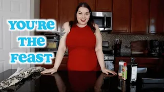 You're the Feast - A same size vore scene featuring: housewives, cooking, vore chat, female domination, and POV