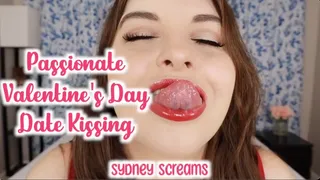 Passionate Valentines Day Date Kissing - lipstick fetish, v-day, POV kissing, red lipstick, red lips, and girlfriend experience