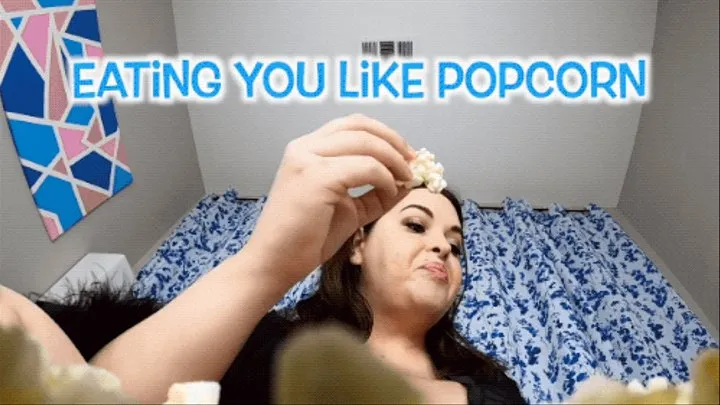 Eating You Like Popcorn - An unaware giantess scene featuring: vore, GTSV, tiny man POV, shrinking fetish, and ignore fetish