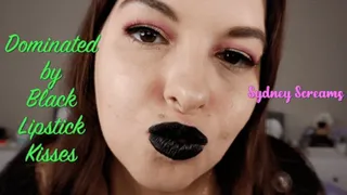 Dominated by Black Lipstick Kisses - A lipstick fetish scene featuring: POV kissing, femdom POV, dark lipstick, made-to-kiss, and gothic