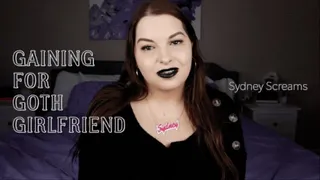 Gaining for Goth Girlfriend - A gaining weight scene featuring: BHM, WGE, eating encouragement, feederism, and femdom POV