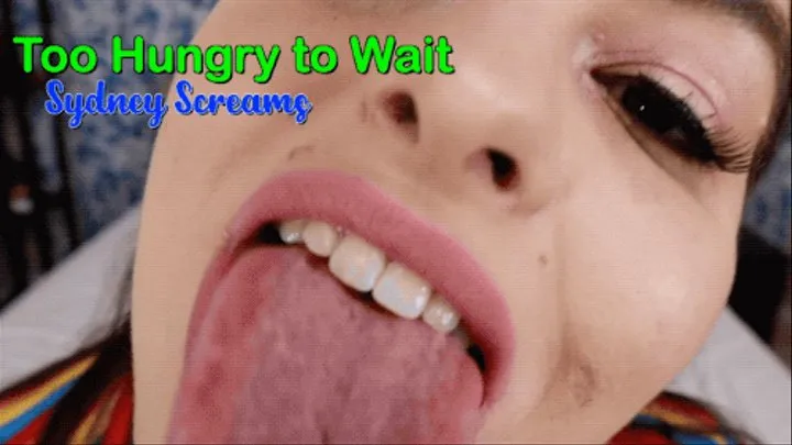 Too Hungry to Wait - same-size vore scene featuring: mouth fetish, BBW vore, bloated belly, and burping