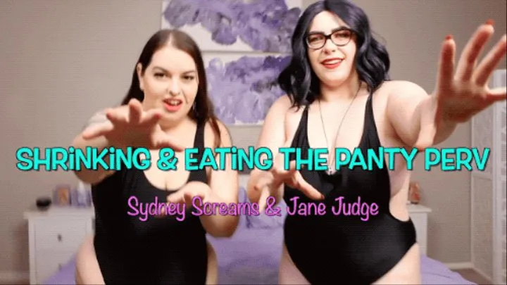 Shrinking and Eating The Panty Perv - A BBW giantess vore scene featuring: erotic magic, ass smothering, shrunken man, mouth fetish, and female domination