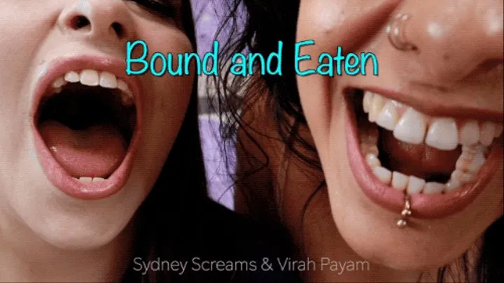 Bound and Eaten ft Virah Payam - A same size vore scene featuring: burping, bloated belly, femdom POV, and female domination