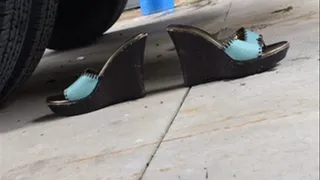 run over friend's shoes