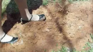 muddy shoes