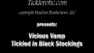 Vicious Vamp Tickled in Black Stockings (F/F) for