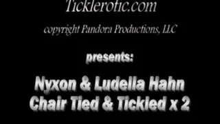 Nyxon & Ludella Hahn Chair Tied & Tickled x 2 (M/F & F/F)