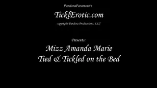 Mizz Amanda Marie tied & Tickled on the bed F-F