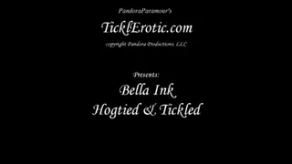 Bella Ink Hogtied and Tickled on a bed F F