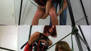 Gwen tickled in armbinder!